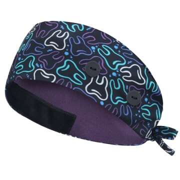 ABAMERICA Working Caps with Button and Sweatband, Adjustable Working Hats for Women Men, One Size (Tie Back or Toggle)