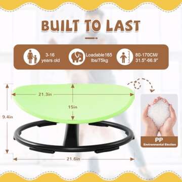 Zhenx Spinning Chair for Kids, Autism Kids Swivel Chair, Kids Sensory Chair, Spinning Chair for Auti...