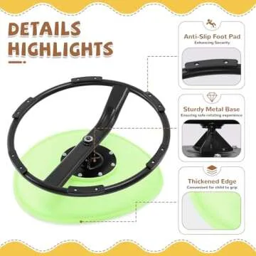 Zhenx Spinning Chair for Kids, Autism Kids Swivel Chair, Kids Sensory Chair, Spinning Chair for Autistic Kids & ADHD Children, Sit and Spin Training Body Coordination (Green)