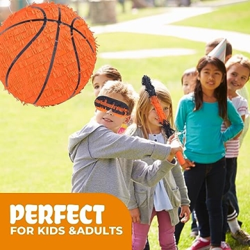 Birchio Basketball Piñata Bundle with Bat and Blindfold