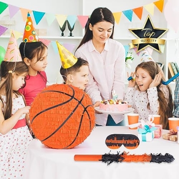 Birchio Basketball Piñata Bundle with Bat and Blindfold