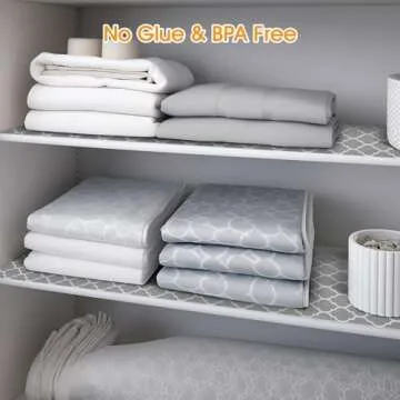 Shinlendid Non-Adhesive Shelf Liner, Strong Grip & Durable