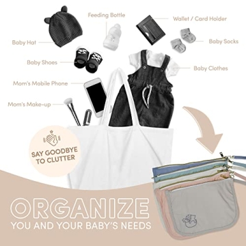 Mother Load Small Diaper Bag Organizing Pouches 5-Piece Set