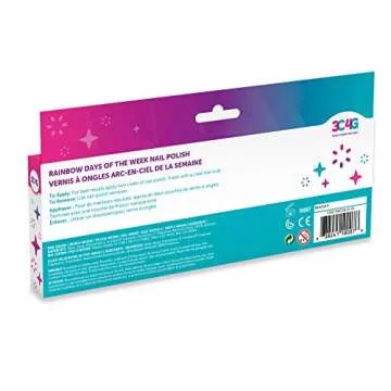 Bright Nail Polish Set for Girls & Teens - 7 Vibrant, Non-Toxic, Kid-Safe Colors for Every Day of th...