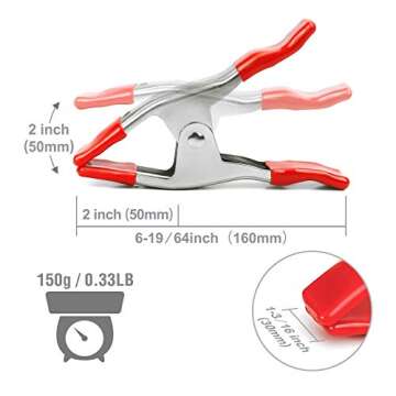 WORKPRO 8-Piece Heavy Duty Spring Clamps - Versatile and Durable Gripping Tool