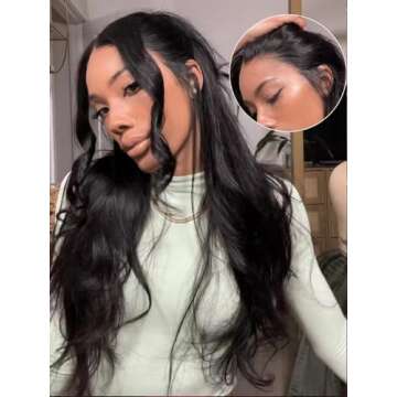 UNICE Pre Everything Glueless Frontal Wig Body Wave 13X4 HD Pre Cut Lace Front Wigs Human Hair Pre B...