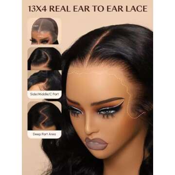 UNICE Pre Everything Glueless Frontal Wig Body Wave 13X4 HD Pre Cut Lace Front Wigs Human Hair Pre Bleached Invisible Bye Bye Knots Wig Pre Plucked 150% Density 24inch