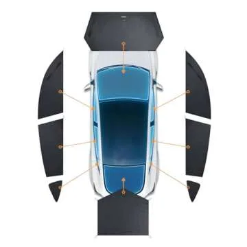 Havnby Tesla Model Y Curtains Car Privacy Windshield Sun Shade for Camping Foldable Auto Accessories...