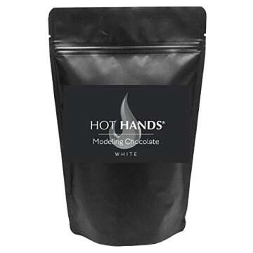 Modeling Chocolate Premium Gourmet Sculpting Chocolate for cakes in WHITE 2 Pound Pack by Hot Hands Modeling Chocolate sculpt cover and model figurine for cakes cookie cake pops and more