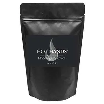 Modeling Chocolate Premium Gourmet Sculpting Chocolate for cakes in WHITE 2 Pound Pack by Hot Hands Modeling Chocolate sculpt cover and model figurine for cakes cookie cake pops and more