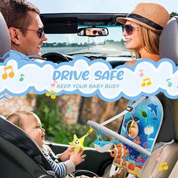Adjustable Baby Car Seat Toys with Musical Piano