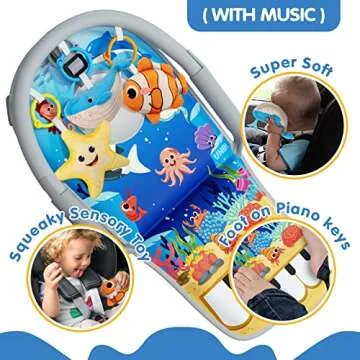 Adjustable Baby Car Seat Toys with Musical Piano