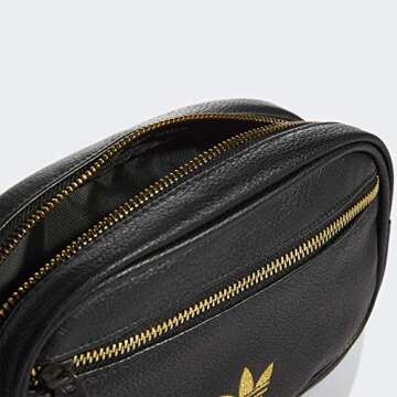 adidas Originals Premium Waist Fanny Pack-Travel Bag, Black/Gold, One Size