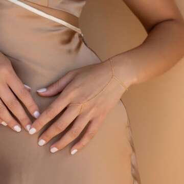 Stylish Hand Chain Ring Bracelet for Men and Women Gift