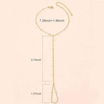 Stylish Hand Chain Ring Bracelet for Men and Women Gift