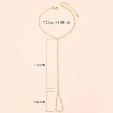 Stylish Hand Chain Ring Bracelet for Men and Women Gift