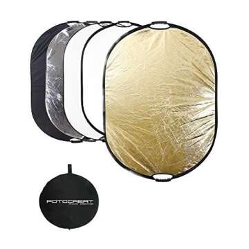FOTOCREAT Portable 5-in-1 Oval 60"X80" Reflector for Photography