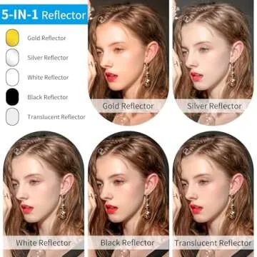 FOTOCREAT 5-in-1 Oval Reflector for Professional Photography