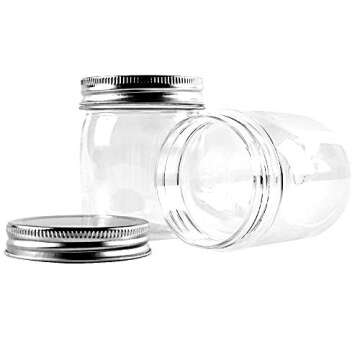 Novelinks 8 Oz Clear Plastic Jars - 24 Pack BPA Free Storage