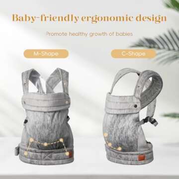 Comfortable Velvet Baby Carrier for Newborns to Toddlers