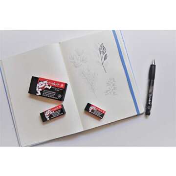 Sakura SumoGrip Block Eraser - Professional Smudge-Free Eraser for Artists & Students - Black Color ...