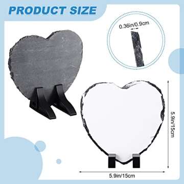 Elegant Heart-Shaped Slate Frames for Custom Memories
