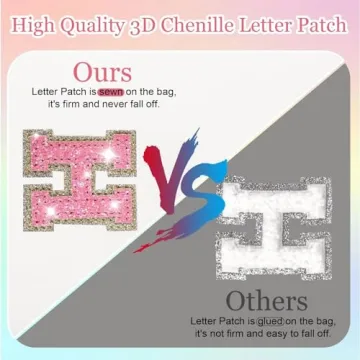 Personalized Glitter Initial Makeup Bag for Women & Girls