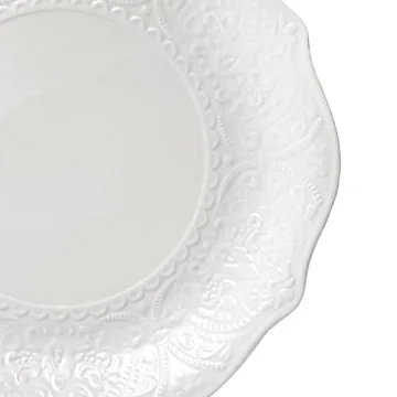 SOUJOY Set of 6 Elegant Porcelain Dinner Plates - Timeless Design