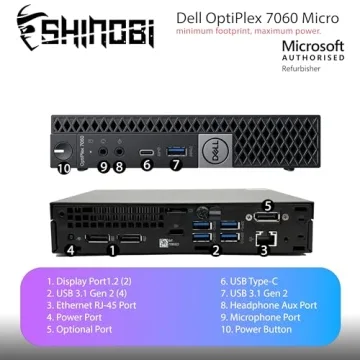 Dell OptiPlex 7060 Micro | Intel i5 | 8GB RAM | 256GB SSD | Windows 11