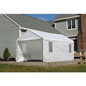 ShelterLogic MaxAP Clearview Enclosure Kit with Windows, 10 x 20 ft. (Frame and Canopy Sold Separately)