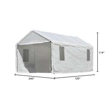 ShelterLogic MaxAP Clearview Enclosure Kit with Windows, 10 x 20 ft. (Frame and Canopy Sold Separately)