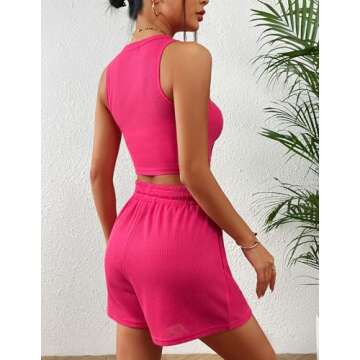 Zeagoo Women's Rib Knit Pajama Set - Stylish & Comfortable