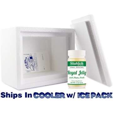 Stakich Fresh Royal Jelly - Pure, All Natural - No Additives/Flavors/Preservatives Added - 2 Ounce (57 Grams)