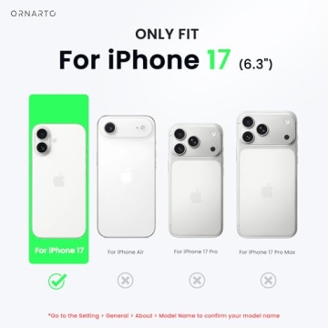 ORNARTO iPhone 17 Case - Slim Liquid Silicone Protective Cover