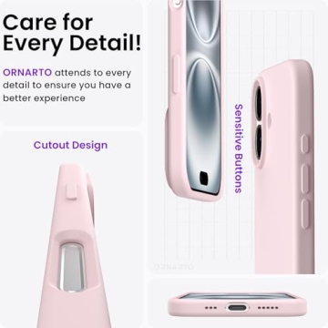 ORNARTO iPhone 17 Case Slim Liquid Silicone Cover