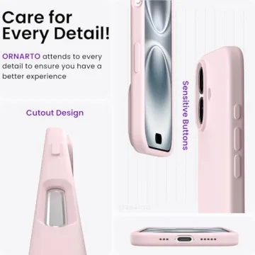 ORNARTO iPhone 17 Case Slim Liquid Silicone Cover