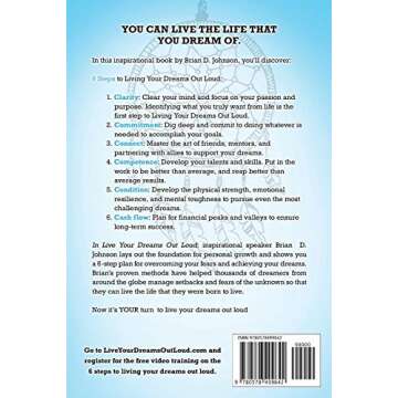 Live Your Dreams Out Loud: 6 Steps To Conquer Your Fears And Achieve Your Dreams