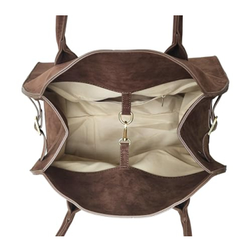 Trendy Suede Large Tote Bag for Women - Stylish Handbag