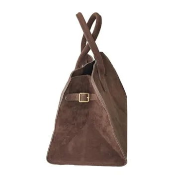 Trendy Suede Large Tote Bag for Women - Stylish Handbag