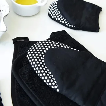 Ritz Terry Pocket Mitt & Hot Pad Set - 100% Cotton Heat Resistant