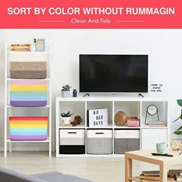 DOFASAYI Cotton Rope Storage Baskets 3-Pack - Eco-Friendly Organizer