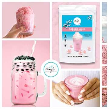 Sakura Latte Blended Crème by Angel Specialty Products [2 LB] [22 Servings]