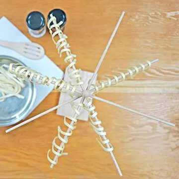 Southern Homewares Wooden Pasta Drying Rack - Collapsible Pasta Rack, Pasta Dryer, Hanging Rack for Pasta Machine, Pasta Maker Kitchen Gifts