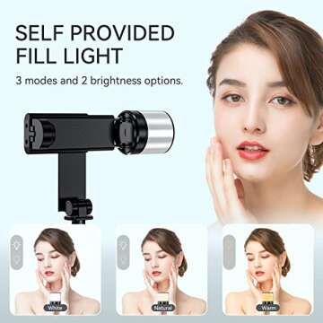 Selfie Stick Tripod with Detachable Wireless Remote, ESSAGER 30" Portable Foldable Mini Selfie Stick & Phone Tripod Stand Compatible with iPhone/Android for Travel (White)