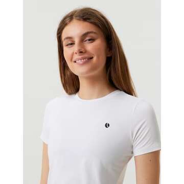 Björn Borg | Bjorn Borg ACE Slim T-Shirt, Tennis T-Shirt Woman, Padel T-Shirt, Tennis top Brilliant White
