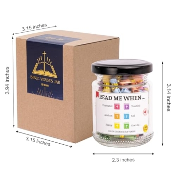 Bible Verse Jar - Inspirational Christian Gift for Everyone