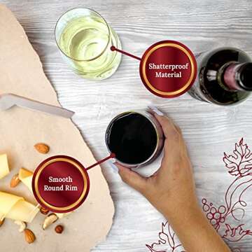 Reli Gold-Rim Disposable Wine Glasses 20 Pack