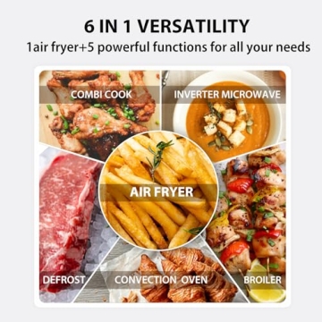 TOSHIBA 6-in-1 Microwave Air Fryer Combo for Easy Cooking