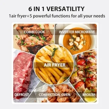 TOSHIBA 6-in-1 Microwave Air Fryer Combo for Easy Cooking