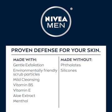 NIVEA MEN Maximum Hydration Deep Cleaning Face Scrub With Aloe Vera, 3 Pack of 4.4 Oz Tubes